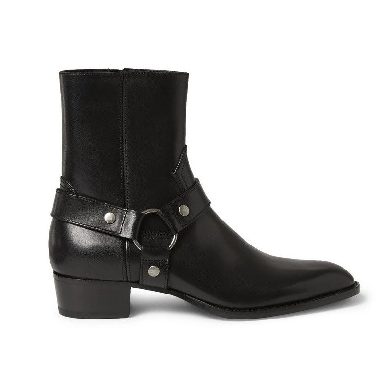 The Vienna Boot – Pointed-Toe Leather Chelsea