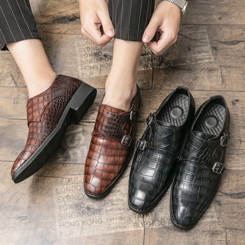 The Embossed Derby – Genuine Leather Dress Shoe