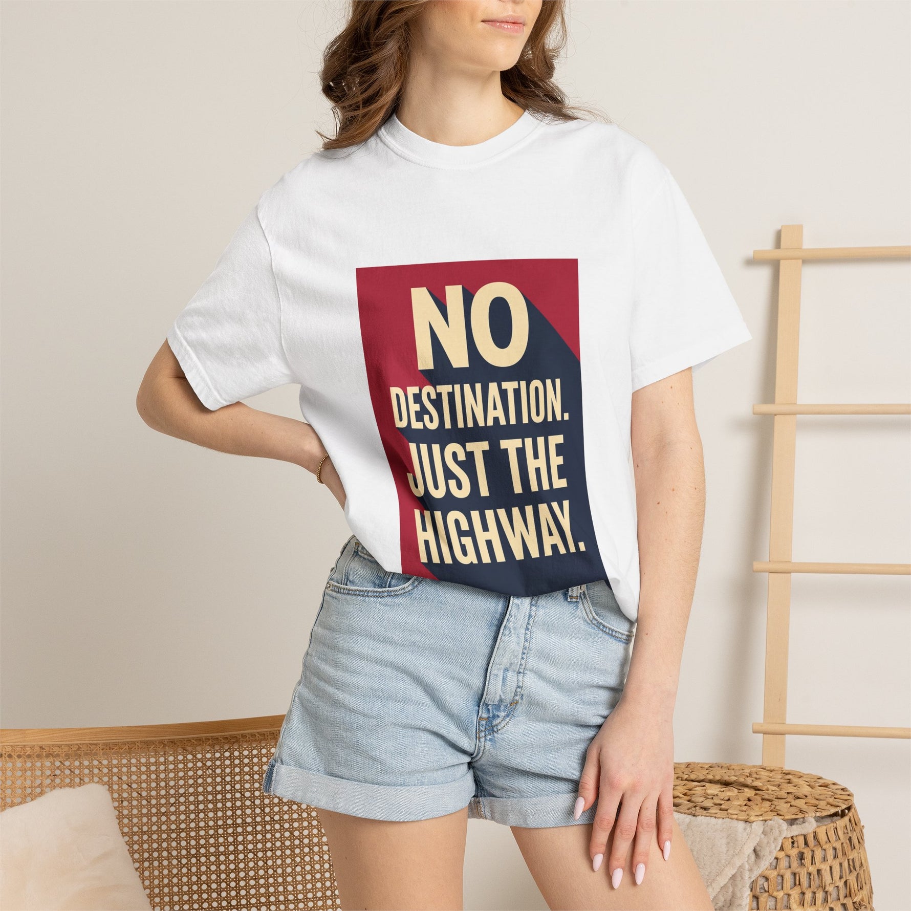 No Destination Just the Highway T-Shirt — Vintage Road Trip Graphic Tee
