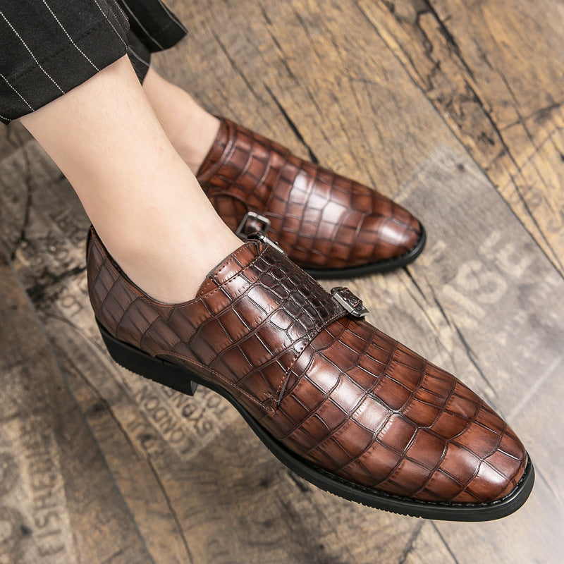 The Embossed Derby – Genuine Leather Dress Shoe