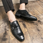 The Embossed Derby – Genuine Leather Dress Shoe