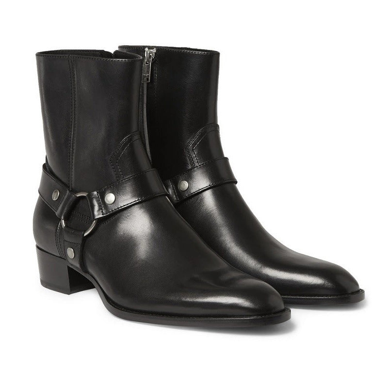 The Vienna Boot – Pointed-Toe Leather Chelsea